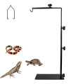 SolidGnik Reptile Lamp Stand Adjustable Floor Light Holder Metal Lamp Bracket Support for Terrarium Heat Lamps Turtles Lizards Snakes