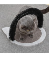 PetPals Cat Brush Scratching Pad - Minimalist Design of Cat Scratching Pad Arch Cat Groomer Hair Grooming Brush, Allure Kitten to Stay Around Practice Their Claws, Grey, 39.5*38*1.5cm (PP200664G)