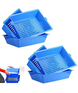 Cat Litter Box,3 Sifting Tray Cat Litter Box,Self Cleaning Litter Boxes for Cats,Reusable Sifting Litter Box,Easy to Clean sifting Litter pan?No Need to Cat Litter Scoop?,2 Sets Sifter Litter Box