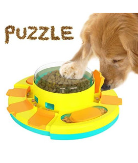 KADTC Dog Puzzle Toy Dogs Brain Stimulation Mentally Stimulating Toys Beginner Puppy Treat Food Feeder Dispenser Advanced Level 2 in 1 Interactive Games for Small/Medium/Large Aggressive Chewer Gift