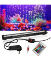 Mayvilife Aquarium Air Bubble Light, IP68 Waterproof Color Change Fish Tank Light with 16 Colors & 4 Flash Modes -18in