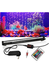 Mayvilife Aquarium Air Bubble Light, IP68 Waterproof Color Change Fish Tank Light with 16 Colors & 4 Flash Modes -18in