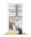 Shrrl Reinforced Cat Screen Door Fits Door Size 40X 96, Pet Resistant Mesh Screen Door, Pets Proof Zipper Screen Door For Living Room, Bedroom, Kitchen, Patio, Stop Cats Dogs Running Out