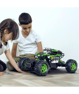 Croboll 1:12 Large Remote Control Car For Boys With Upgraded Lifting Function, 4Wd 20Kmh Rc Car Toys For Kids 4X4 Off-Road Rc Rock Crawler, 24Ghz All Terrain Rc Monster Truck For 60Mins Play(Green)