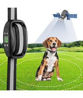 BHCEY GPS Wireless Dog Fence, Electric Dog Boundary Training Collar, Accurate GPS Positioning Pet Containment System,Large Signal Range Up to 6560 Ft,Adjustable for Large Small Dogs