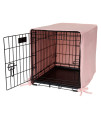 Pet Dreams Breathable Crate Cover - Single Door Dog Crate Covers/Kennel Covers, Metal Dog Crate Accessories, Machine Washable Kennel Cover (Pink, Small Dog Crate Cover 24 Inch)