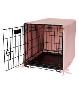 Pet Dreams Breathable Crate Cover - Dog Crate Cover for Single Door Wire Dog Crate, Eco Friendly Dog Kennel Cover, Non Toxic Washable Cover (Pink Blush, Medium 30 Inch Kennel Cover)
