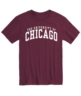 Ivysport University Of Chicago Maroons Short Sleeve Adult Unisex T-Shirt, Classic, Maroon, Xx-Large