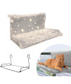 Downtown Pet Supply Cat Hammock Bed - Cat Shelf - Warm and Cozy Plush Nap Mat with Wire Bed Frame - Strong & Secure - Glow in The Dark - 18.5 in x 12 in