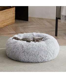 Anti Anxiety Deep Sleep Calming Dog Bed for Dogs,Round Fluffy Faux Fur Cuddler Extra Small Dog Bed,Comfy Donut Plush Puppy Beds for Small Dogs Washable 20 inch for Extra Small Dogs Under 10 lb