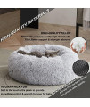 Anti Anxiety Deep Sleep Calming Dog Bed for Dogs,Round Fluffy Faux Fur Cuddler Extra Small Dog Bed,Comfy Donut Plush Puppy Beds for Small Dogs Washable 20 inch for Extra Small Dogs Under 10 lb