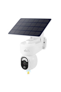 Vyze-Link 4G Lte Cellular Security Camera, Solar Powered Outdoor, Data-Only Sim Card Included, Pir Motion Detection, Color Night Vision, No Wire Needed