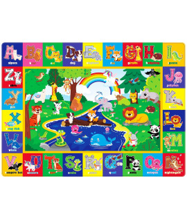 Ltkougfam Baby Mat For Floor, Baby Kids Play Mat Rug, Playmat Baby Crawling Mat For Floor, Tummy Time Mat, Non-Toxic Non-Slip Foldable Kids Rugs For Playroom (59X394 Inch)