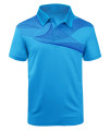Zity Golf Polo Shirts For Men Short Sleeve Athletic Tennis T-Shirt 035-3-Blue Xl