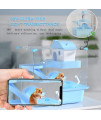 xixi-home Clear Hamster Cage 3 Layers Acrylic Cage Clear Breathable Hamster Deluxe Set Easy to Clean and Carry Hamster Haven 9*6.5*11.5 Inch S(Blue)