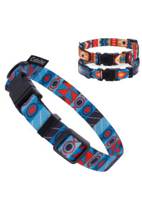 Collardirect Dog Collar For Small Medium Large Dogs Or Puppies, Cute Unique Design With A Quick Release Buckle, Tribal Ethnic Aztec Pattern, Adjustable Soft Nylon (Ethnic, Neck Fit 18-26)