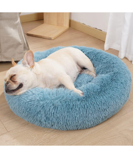 Calming Anti Anxiety Dog Beds for Small Dogs,Fluffy Round Donut Cuddler Puppy Beds for Small Medium Dogs Washable,Soft Cozy Plush Cat Bed for Under 25 Lbs Pets
