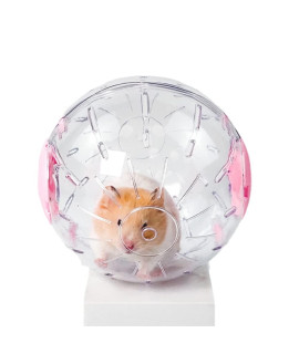 Hamster Ball Run About Exercise Ball Silent Wheel Hamster Exercise Ball Small Pet Rodent Guinea Pig Mice Gerbil Jogging Ball Toy (12Cm472Inch, Pink)