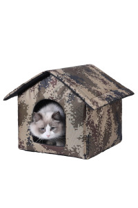 WEDSF Feral cat Houses for Winter Outdoor Cats Insulated Waterproof Warm Weatherproof Feral cat Bed Small Dog Kennel,????-L