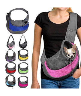 GserGdK Dog Cat Shoulder Bags, Fashion Cat Dog Pet Out Bag Neck Adjustable Sling Bag Handbag for Small Pets, Dogs, Cats (Hot Pink, One Size)