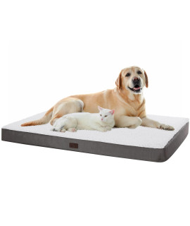 OhGeni Orthopedic Dog Bed for Large Dogs with Plush Egg Foam Support, Waterproof and Machine Washable Removable Bed Cover, Softer Than Memory Foam for Calming and Relaxing Sleep