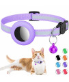 Airtag Cat Collar, Reflective Air Tag Cat Collar With Bell And Prefect Size Waterproof Airtag Holder Compatible With Apple Airtag, Cat Airtag Collar With Breakaway Safety Buckle For Kitten Puppy