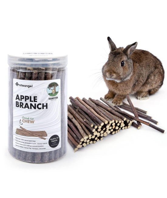Niteangel Apple Sticks Natural Chew Toys For Rabbits, Chinchilla, Guinea Pigs, Hamsters And Other Small Animals (Apple Twig)