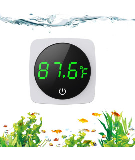 Digital Aquarium Thermometer, Paizoo Led Display Thermometer For Aquarium Fish Tank, High Accurate To A09Af, Touch Sleep Mode, Thermometer With Temperature Sensor On The Back For Fish, Turtles