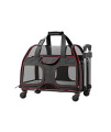 Katziela Pet Carrier - Airline Approved Dog Carrier - TSA Approved Pet Carrier for Small Dogs and Cats - Soft FAA Travel Airplane Dog Carrier Luggage (Black/Red)