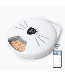 Catit PIXI Smart 6-Meal Feeder - Automatic and Customizable Feeding Schedule with App Support