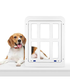 Pet Dog Screen Door 11X13 Cat Door With Magnetic Flap Lockable Dog Door For Existing Screensliding Door, Window And Porch - White