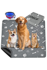 Homagico Washable Pee Pads For Dogs, 72 X 72 Extra Large Non-Slip Puppy Dog Pee Pads, Highly Absorbent Reusable Potty Pads, Waterproof Dog Mat Pet Training Pads For Playpen, Crate, Cage