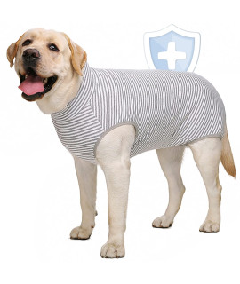 Aofitee Dog Recovery Suit, Surgical Recovery Suit For Dog Female After Surgery, Stripe Printed Dog Recovery Shirt For Abdominal Wounds, Anti Licking Dog Onesie Jumpsuit E-Collar Cone Alternative 4Xl