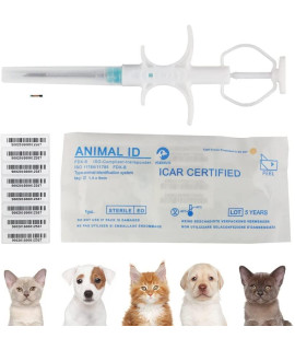 10 Packs 1.25X7Mm Isenvo Pet Microchips 134.2Khz Registration Animal Implant Chip Fdx-B Pet Id Microchip For Dog Cat Cow Pig Rabbit Pigeon Fish