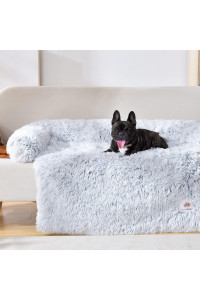 PAW ROLL Dog Calming Sofa Bed (Large, Light Gray)