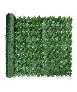 Bybeton Artificial Ivy Privacy Fence Screen, 40 X 160 Uv-Anti Fake Leaves Vines Grass Wall For Patio Balcony Privacy, Garden, Backyard Greenery Wall Backdrop And Fence Decor