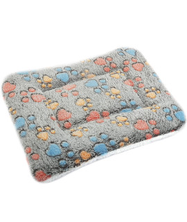 catadog Small Animal Bed Mat, Soft & Warm, Suitable for Guinea Pig, Hamster, Rabbit, Rat and Bearded Dragon (X-Large(13.3''x9.4''), Footprint Grey)