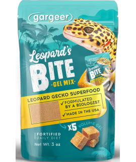 Gargeer Leopard Gecko Food 3oz. Complete Gel Diet for Both Juveniles and Adults. Proudly Made in The USA, Using Premium Ingredients, Fortified Gourmet Formula. Enjoy!!!