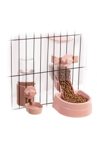 Rabbit Food Dispenser Water Bottle, Small Animal Bowls For Cage, Hanging Automatic Small Pet Water Bowl For Bunny Guinea Pig Ferret