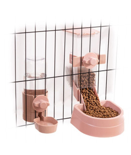 Rabbit Food Dispenser Water Bottle, Small Animal Bowls For Cage, Hanging Automatic Small Pet Water Bowl For Bunny Guinea Pig Ferret