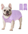 Koeson Recovery Suit For Female Dogs, Dog Recovery Suit After Spay Abdominal Wounds Protector, Bandages Cone E-Collar Alternative Surgical Onesie Anti Licking Purple Stars Xs