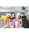 Sychien Dog Blank Cotton Shirts,Plain Dogs Large Clothes,Boy Girl Pet Costumes,Yellow & Purple XL