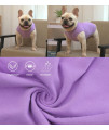 Sychien Dog Blank Cotton Shirts,Plain Dogs Medium Clothes,Yellow & Purple M