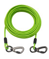 Tie Out Cable For Dogs,102030 50Ft Long Dog Leash ,Dog Runner For Yard Heavy Duty, Dog Chains For Outside, Sturdy Long Line Lead For Dogs Training Outdoor In Camping Or Yard (Green,50Ft)