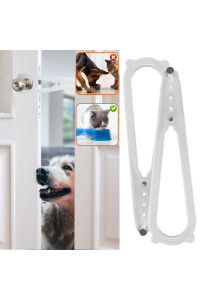 2Pcs Cat Door Holder Latch,Cat Door Alternative - No Need For Baby Gate And Pet Door Installs Fast Flex Latch Strap Lets Cats In And Keeps Dogs Out Of Litter & Food - Super Easy To Install