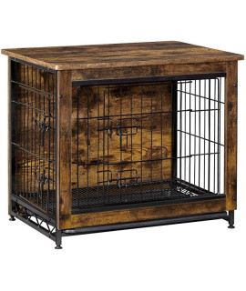 Wooden Dog Crate,Furniture Style Dog Crate with Removable Tray for Indoor Pet (27.2