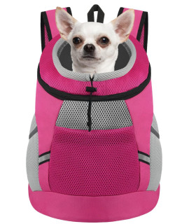 Dog Carrier Backpack Pet Puppy Carrier Front Pack Breathable Head Out Design with Reflective Safe Dog Backpack Carrier for Small Medium Dogs Cats Rabbits