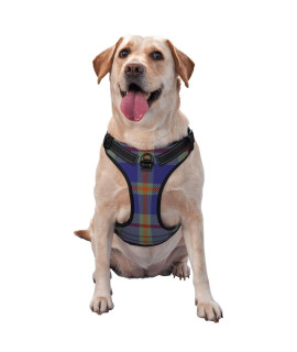 Dog Harness No Pull, County Kildare Irish Tartan Adjustable Reflective Breathable Oxford Soft Vest For Small Medium Large Dogs Training Walking Pet Harness Small