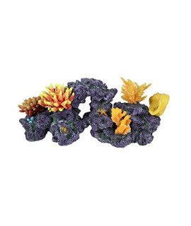 Penn-Plax Yellow Coral Reef Arch Aquarium Decoration - Lifelike and Vibrant Coloring - Safe for Freshwater and Saltwater Fish Tanks - Extra Large