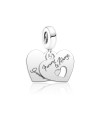 Queencharms Custom Charms Double Love Mom Son Daughter Sister Best Friend Charm Beads Come With Our Exclusive And Beautiful Designs